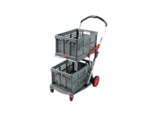 vouwbare winkelwagen,draagverm. 60kg,2etage(s),HxLxB 1025x890x550mm - 2