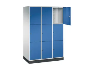 grootvolume-lockersysteem,RAL 7035/RAL 5010,HxBxD 1950x1220x600mm - 1