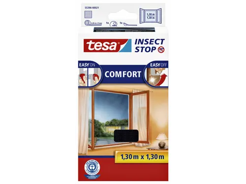 Insectenhor tesa Insect Stop COMFORT raam 1,3x1,3m zwart