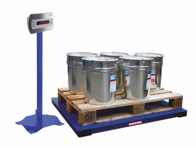 vloerweegschaal,platform BxD 1250x1000mm,plaatstaal poedercoat.