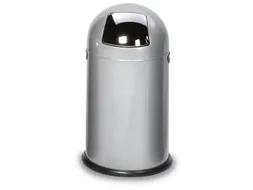 Push Afvalbak Staalplaat 33 Liter Hxd 690x375mm Zilver