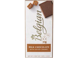 Chocolade The Belgian melk karamel zout reep 100 gram - 3