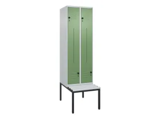 Z-garderobekast,HxBxD 2120x600x815mm,2vak,vak B 300mm,draaigrendel - 1