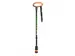 Flexyfoot Wandelstok met ovalen handvat Zwart
