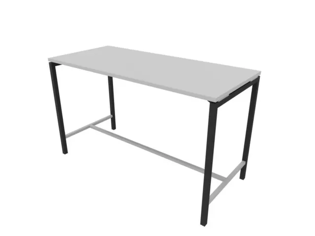 statafel,HxBxD 1070x1800x800mm,hoekig,met 4-voeten donkergrijs