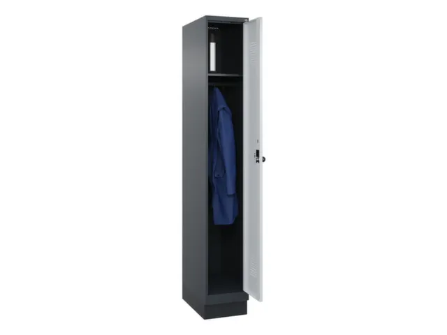 locker,HxBxD 1950x300x500mm,1vak,vak B 300mm,draaigrendel,sokkel