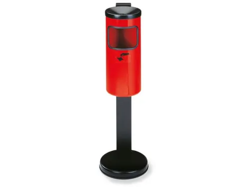 Veiligheidscombi-asbak Afvalbak Staand H X Ø 825X 180Mm Rood
