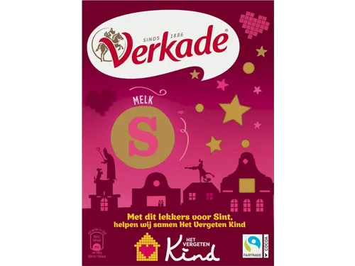 Chocoladeletter Verkade melk S 135 gram