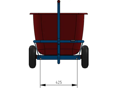 Handtrekwagen Kunststof Bak 4102V 200kg 750x425mm Massief rubber