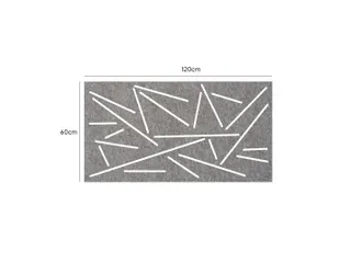 Akoestisch Bureaupaneel met patroon uitsnede 60x120cm Grijs - 3