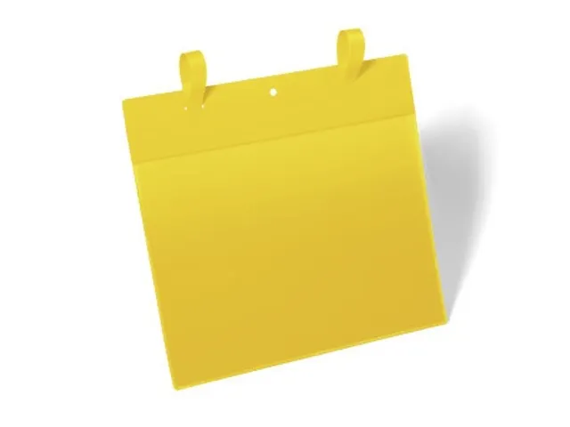 Hoes met bindriemen A4 liggend Geel