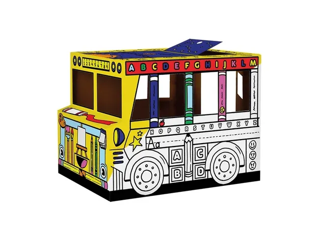 Kartonnen Speelbus Bankers Box Play inkleurbaar