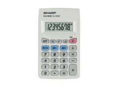 Calculator Sharp EL233S grijs hand 8 digit