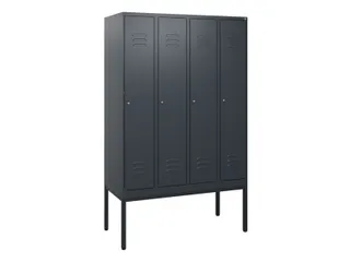 locker,HxBxD 1950x1200x500mm,4vak,vak B 300mm,cil.-slot,voetonderstel - 1
