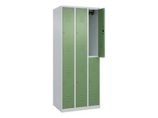 dubbeldekse locker,HxBxD 1850x750x500mm,3x2vak.,vak B 250mm,cil.-slot - 2