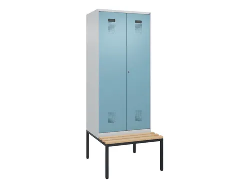 PBM-locker met bank,HxBxD 2120x800x815mm,2vak,vak B 400mm