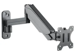 Wandbeugel voor TV’s en monitoren (veerarm met 3 draaipunten), voor