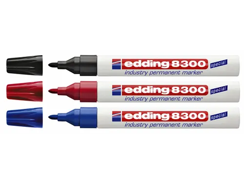 Viltstift edding 8300 industrie rond rood 1.5-3mm