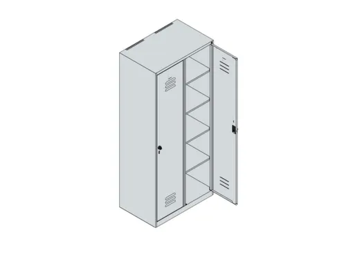 wasgoedverdeelkast,HxBxD 1850x800x500mm,vak B 400mm,draaigrendel