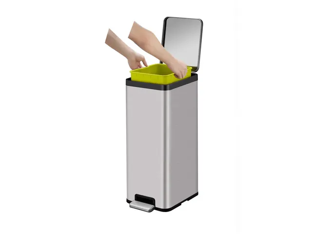 Ecomaid pedaalemmer 30 Liter Mat RVS