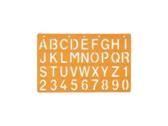 Sjabloon Standardgraph letters en cijfers 30mm