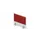 opzetpaneel v. bureau aanbouw aan de zijkant Bl-wit BN4011-rood 600mm