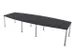 vergadertafel,HxBxD 740x3600x1400mm,vatvormig,CC-zwart