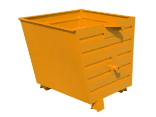 Kiepbak 900x800x1000mm 0.55m³ 80kg Draagverm. 1000kg Ral2000 - 1