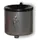Veiligheidswandasbak Rvs 2.4 liter 145x150mm Kantelbaar Slot Grafiet