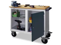 werkbank,verrijdbaar,HxBxD 915x1090x600mm,RAL7035,front RAL7016