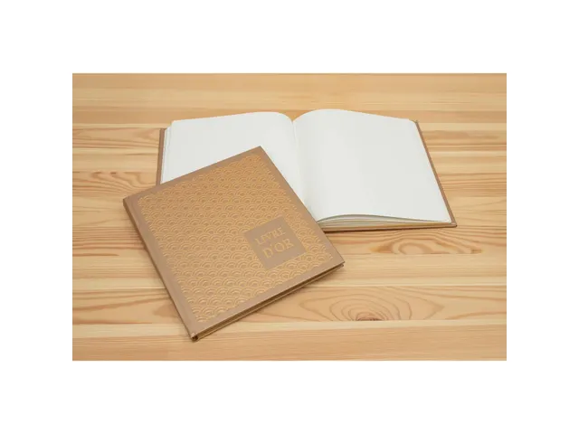 Livre d'or 140 pages tranche or - Format 21x19cm - PALMYRE - Nude arc