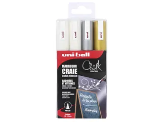 Krijtstift Uni-ball chalk rond 1.8-2.5mm assorti set à 4 stuks - 1
