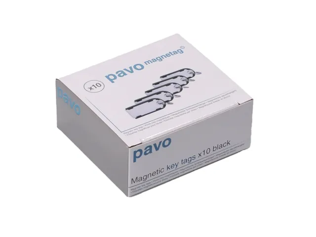 Sleutellabel Pavo magnetisch 10 stuks zwart