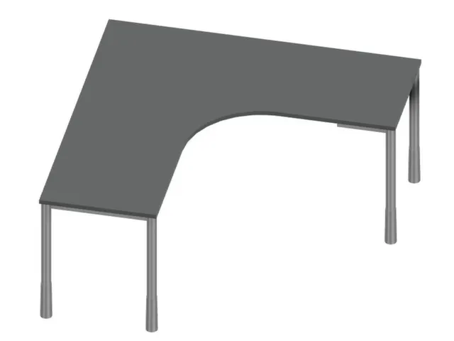 bureau à retour à hauteur réglable,MS-gris foncé