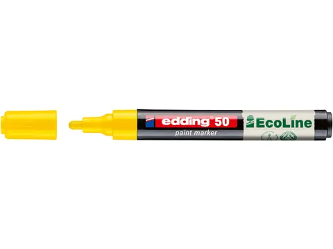Paintmarker edding 50 EcoLine op waterbasis 2-3mm geel