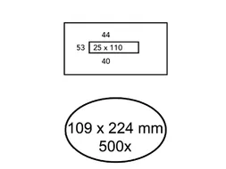 Envelop Quantore Bankgiro 109X224Mm Venster Links Wit Gegomd