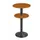 statafel,HxØ 1100x600mm,rond,schotelvoet zwart,blad kersenboom,2e bla