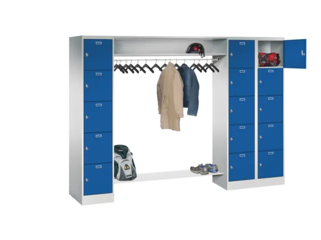 vestiaire personnel HxlxP 1950x2550x500mm 3x5compartiments