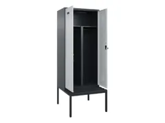 PBM-locker met bank,HxBxD 2120x800x815mm,2vak,vak B 400mm,draaigrendel