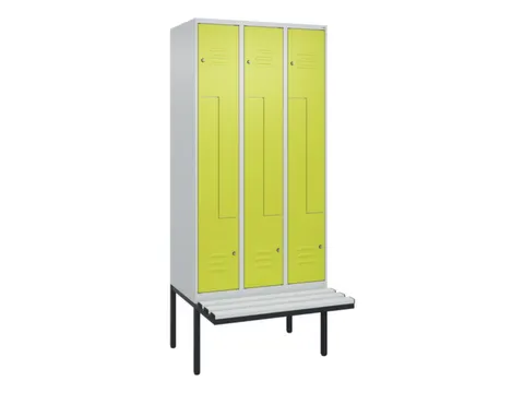 Z-garderobekast,HxBxD 2120x900x815mm,6vak,vak B 300mm,cil.-slot