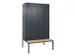 locker met bank,voor scheiding van kleding,HxBxD 2120x1200x815mm,4vak