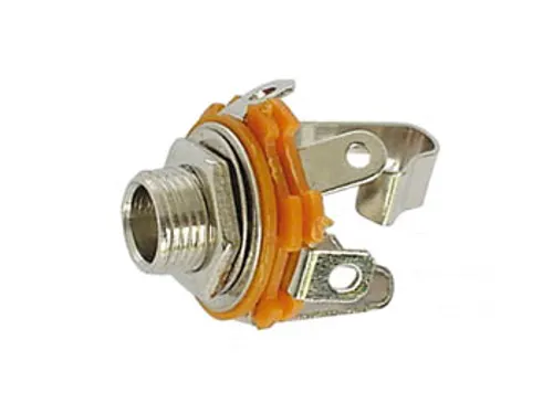Vrouwelijke 6.35mm Stereo Jack - Open Circuit - Chassismontage
