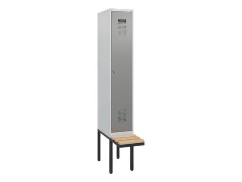 locker met bank,HxBxD 1950x300x815mm,1vak,vak B 300mm,cilinderslot