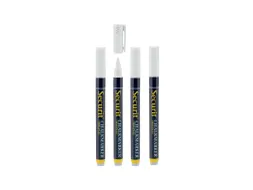 Krijtstift Securit SMA-100 rond wit 1-2mm blister à 4 stuks