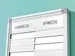 Aan- en afwezigheidsbord 24x53cm 20 namen Softline profiel 16mm