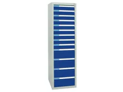 ladekast HxBxD 1800x500x500mm 13laden vergrendeling RAL7035 RAL5010