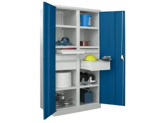 systeemkast,HxBxD 1950x1040x630mm,6xStalen bodem,RAL7035,front RAL5010 - 2