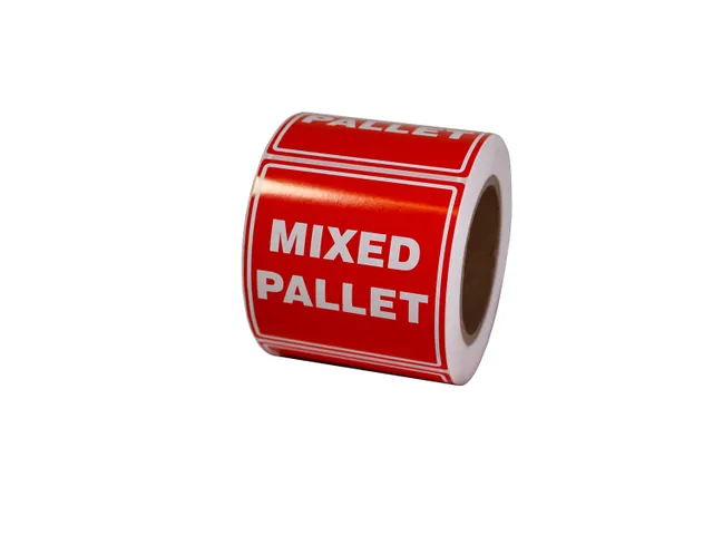Etiquette Rillprint Mixed Pallet 100x100mm rouge/blanc 500 pièces