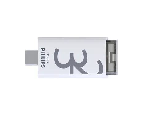 USB stick 3.2 Philips Click USB-C 32GB grijs
