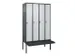 locker voor scheiding van kleding,HxBxD 2120x1200x815mm,4vak